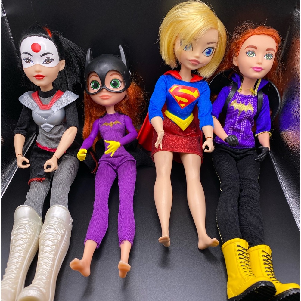 DC Comics Super Hero Action Doll Bundle Bat Girls- Katana-Super Girl VGC
